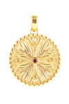 Double sided Charm 9ct gold by SAVVIDIS with Zircons