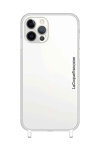 Διαφανής αντικραδασμική θήκη σιλικόνης LA COQUE FRANCAISE για iPhone 12 Pro Max με κρίκους