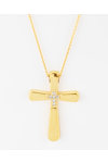 14ct Gold Cross with Diamond by FaCaD’oro