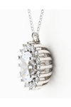 14ct White Gold Necklace with Zircons by FaCaD’oro