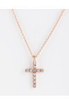14ct Rose Gold Cross with Zircons by FaCaD’oro