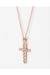 14ct Rose Gold Cross with Zircons by FaCaD’oro