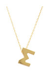 9ct Gold Necklace with Initial by SAVVIDIS