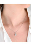 14ct White Gold Necklace with Zircons by SAVVIDIS