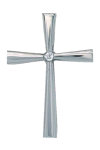 18ct White Gold Cross with Diamond by Triantos