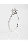 14ct White Gold Solitaire Ring with Zircon by SAVVIDIS (No 52)