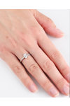 Μονόπετρο δαχτυλίδι SAVVIDIS από λευκόχρυσο 14Κ με ζιργκόν (Νο 52)