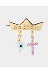 9ct Gold Pin with Crown and Eye by Ino&Ibo