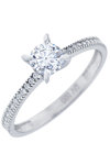 14ct White Gold Solitaire Ring with Zircon by SAVVIDIS (No 56)