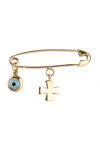 9ct Gold Pin with Cross by Ino&Ibo
