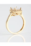 Grace 14ct Gold Solitaire Ring with Zircon by SAVVIDIS (No 53)