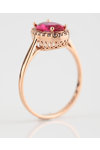 Δαχτυλίδι FaCaD’oro από ροζ χρυσό 14Κ με ζιργκόν (Νο 53)