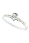 Solitaire Ring 18ct White Gold with Diamond by FaCaD’oro (No 54)