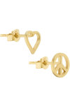 Σκουλαρίκια DOUKISSA NOMIKOU Love and Peace Stud Earrings