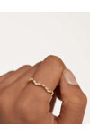 Δαχτυλίδι PDPAOLA Carry-Overs Lake Gold Ring από επιχρυσωμένο (18Κ) Ασήμι 925 (No 54)