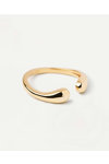 PDPAOLA Carry-Overs Crush Gold Ring made of 18ct-Gold-Plated Sterling Silver (No 52)