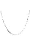 PDPAOLA Carry-Overs Big Statement Chain Silver Necklace made of Rhodium-Plated Sterling Silver