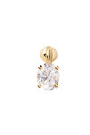 PDPAOLA Carry-Overs Gia Single Gold Earring made of 18ct-Gold-Plated Sterling Silver