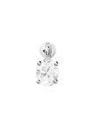 PDPAOLA Carry-Overs Gia Single Silver Earring made of Rhodium-Plated Sterling Silver