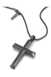 POLICE Geometric Metal Stainless Steel Cross with Chain