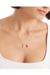 Κολιέ DOUKISSA NOMIKOU Happiness Necklace (White, Aqua, Pink and Ruby Zircon Stones)