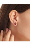 DOUKISSA NOMIKOU Happiness Stud Earrings (Ruby and Pink Zircon Stones)