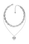 GUESS Falling In Love Stainless Steel Necklace with Zircons