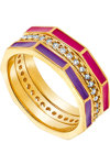 Δαχτυλίδι VOGUE από ασήμι 925 με σμάλτο και κρύσταλλα