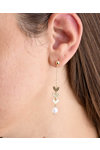 Gold plated Sterling Silver Earrings with Pearl by KIKI Pearly Collection