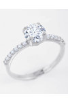 SOLEDOR Arden 14ct White Gold Solitaire Ring with Zircon (No 54)
