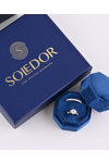 Μονόπετρο δαχτυλίδι SOLEDOR της σειράς Petal από λευκόχρυσο 14Κ με ζιργκόν (Νο 53)