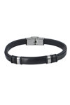 Men’s Bracelet made of Stainless Steel and Leather