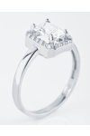 SOLEDOR 14ct ΅White Gold Solitaire Ring with Zircon (No 54)