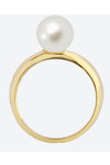 Δαχτυλίδι μονόπετρο SOLEDOR της σειράς Pearl Sparkle με μαργαριτάρι από χρυσό 14Κ (Νο 54)