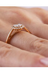 18ct Rose Gold Solitaire Ring with Diamonds by SAVVIDIS (No 54)