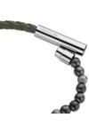 CERRUTI Duas Stainless Steel and Leather Bracelet