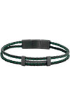 CERRUTI Strings Stainless Steel and Leather Bracelet