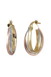 14ct Three-tone Gold Earrings by SAVVIDIS