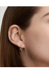 18ct Gold Hoop Earrings with Diamonds by SAVVIDIS