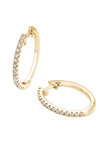 18ct Gold Hoop Earrings with Diamonds by SAVVIDIS