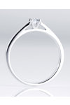 18ct White Gold Solitaire Ring with Diamonds by SAVVIDIS (No 54)