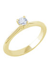 18ct Gold Solitaire Ring with Diamonds by SAVVIDIS (No 54)