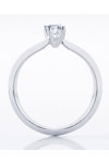 18ct White Gold Solitaire Ring with Diamonds by SAVVIDIS (No 53)