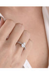 Μονόπετρο δαχτυλίδι SAVVIDIS από λευκόχρυσο 18Κ και διαμάντια (No 53)