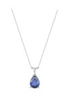 Necklace 18ct white gold by SAVVIDIS with Sapphire and Diamond