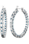 SWAROVSKI Blue Matrix hoop earrings (round cut)