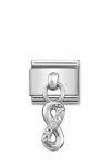 Nomination Link INFINITY made of Stainless Steel and Sterling Silver with Zircons