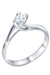 18ct White Gold Solitaire Ring with Diamond by SAVVIDIS (No 54)