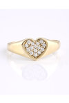 Δαχτυλίδι Καρδιά SAVVIDIS The Love Collection από Χρυσό 14K με Ζιργκόν (No 54)