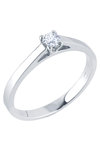 18ct White Gold Solitaire Ring with Diamond by SAVVIDIS (No 52)